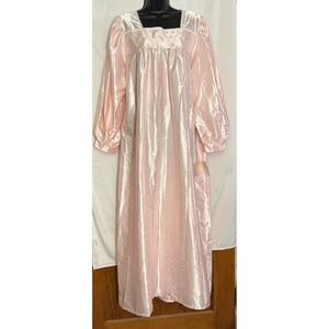 Vintage Soft Baby Pink Appel Women's Sleep Gown Medium Polyester Cotton